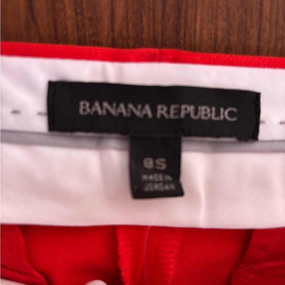 Banana Republic Size 8S Vibrant Red Women's Pants Ankle Length - Picture 9 of 14